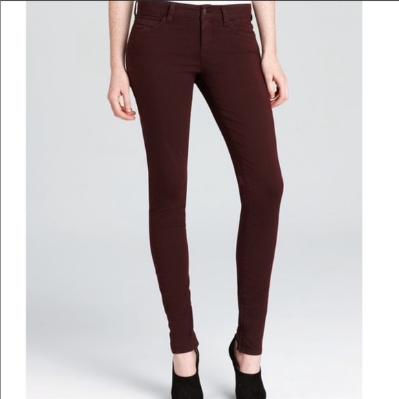 Vince | Zip Leg Skinny Jeans Dark Raisin Jeggings - Picture 11 of 11